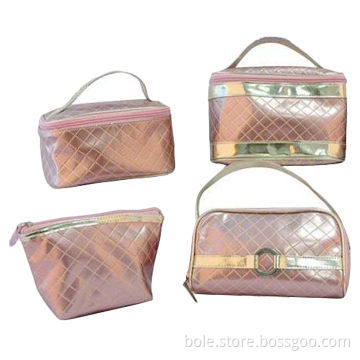 Cosmetic bag set, made of PU, customized designs and logos welcomed